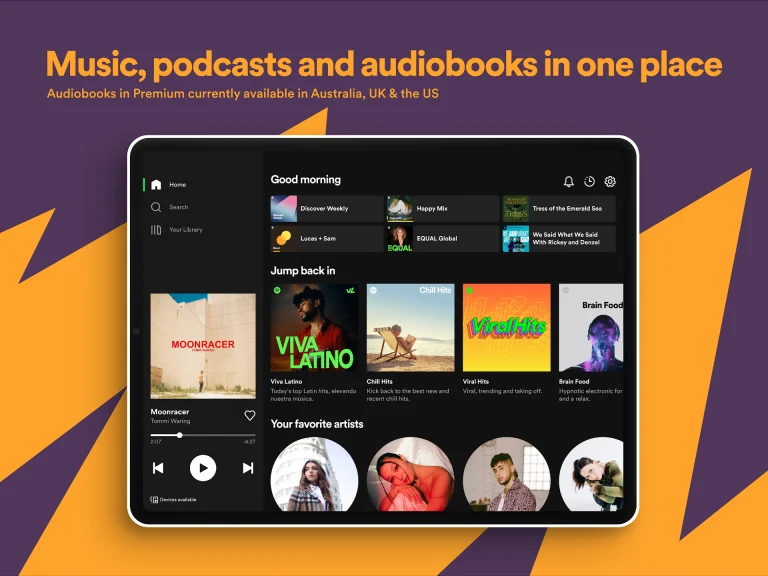 Enjoy music and audiobooks with Spotify APK